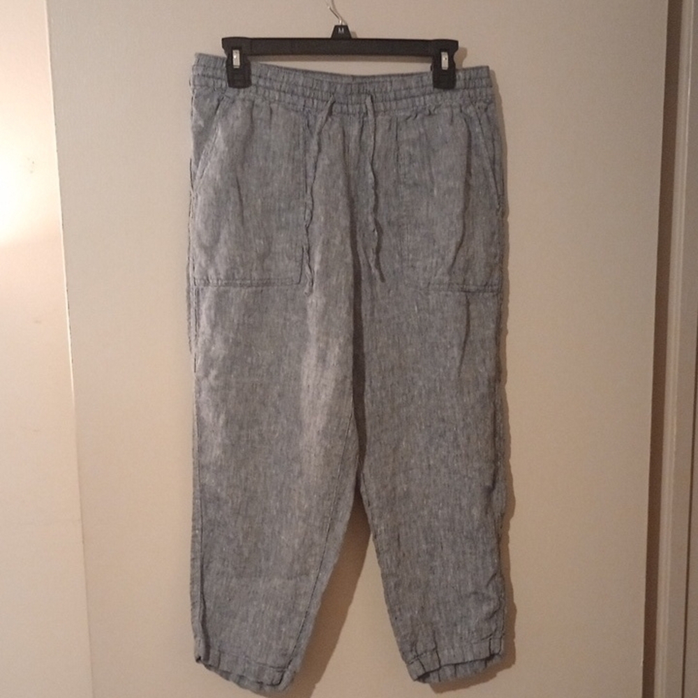 Lands' End Gray Women's Capris with Elastic Waistband